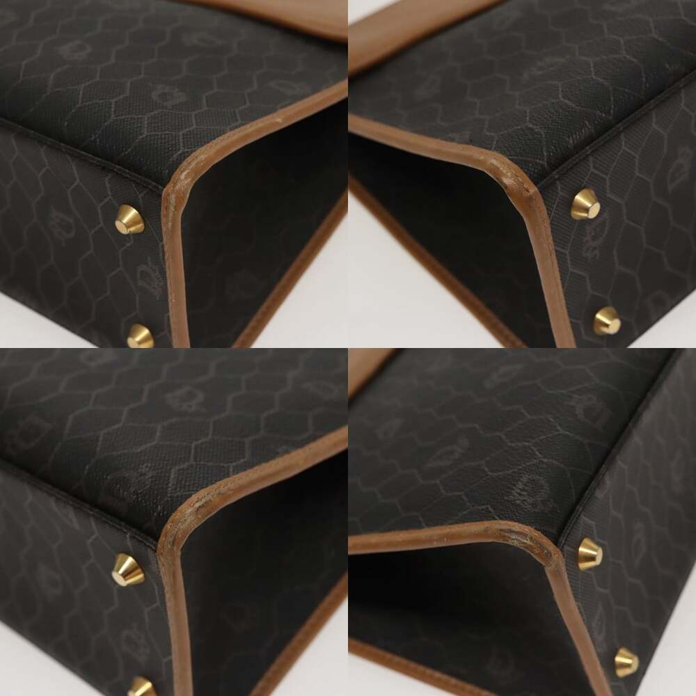 DIOR Honeycomb Canvas Hand Bag Pvc Black Brown - Picture 10 of 12